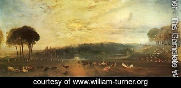 Turner - The Lake, Petworth: sunset, fighting bucks