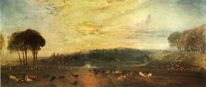 Turner - The Lake, Petworth: sunset, fighting bucks
