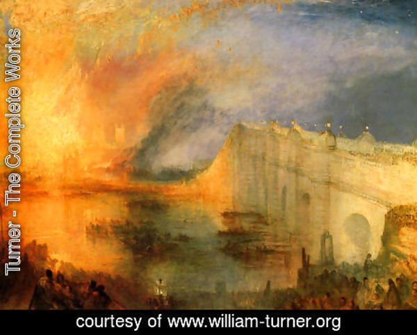 Turner - The Burning of the Houses of Parliament (1) 1834
