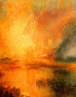 Turner - The Burning of the Houses of Parliament [detail: 1]