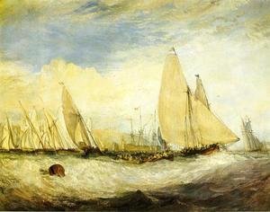 Turner - East Cowes Castle, the seat of J. Nash, Esq.; the Regatta beating to windward