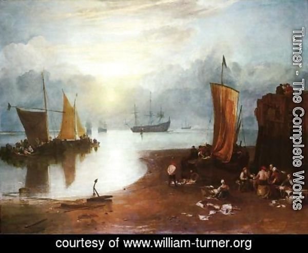 Turner - Sun Rising through Vagour; Fishermen Cleaning and Sellilng Fish