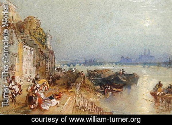 Turner - Tours, Sunset Looking Backwards, c.1826-30