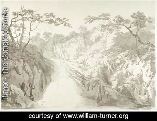 Turner - Landscape with Waterfall, c.1796