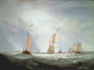 Helvoetsluys ships going out to sea, 1832