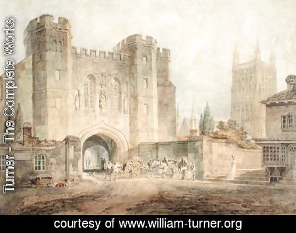 Turner - King Edgars Gate, Worcester, c.1794