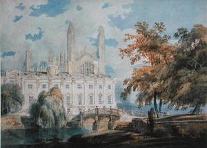 Turner - Clare Hall and the West End of King's College Chapel, Cambridge, from the banks of the River Cam, 1793