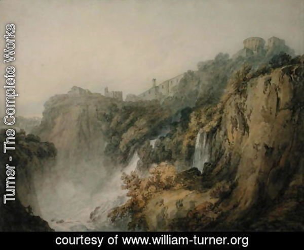 Turner - Tivoli with the Temple of the Sibyl and the Cascades, c.1796-97