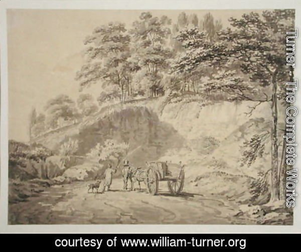 Turner - Man with Horse and Cart Entering a Quarry, c.1797