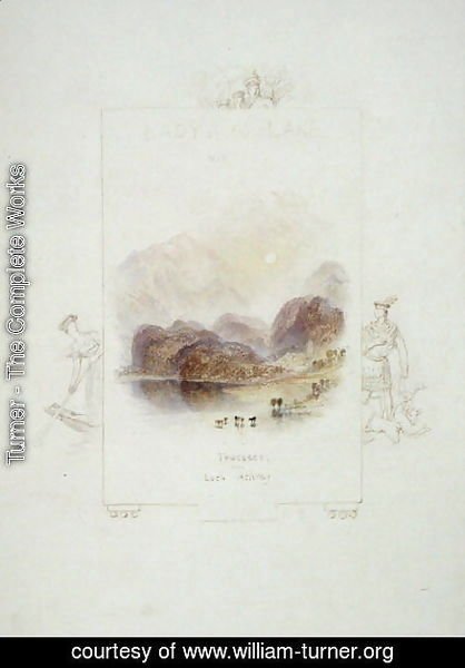 Turner - Design for an illustration for Walter Scotts Lady of the Lake, Loch Achray