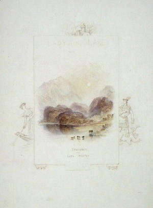 Design for an illustration for Walter Scotts Lady of the Lake, Loch Achray