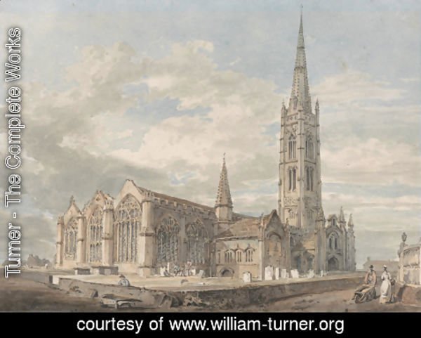 Turner - North-east View of Grantham Church, Lincolnshire, c.1797