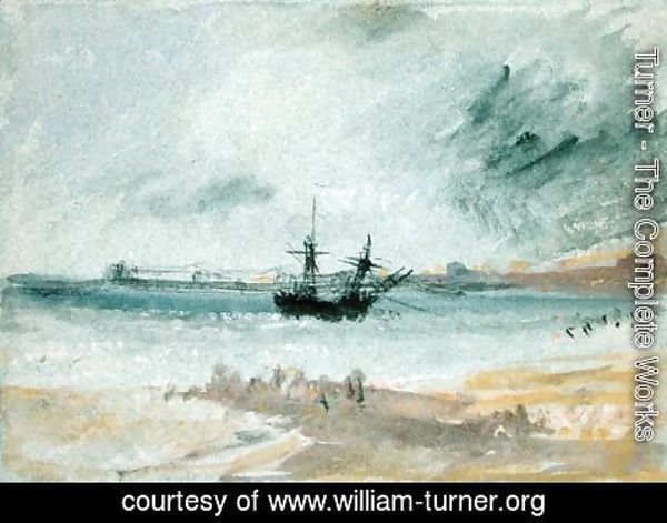 Turner - Ship Aground, Brighton, 1830