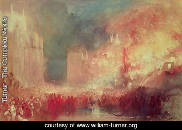 The Burning of the Houses of Parliament, 16th October 1834, 1839