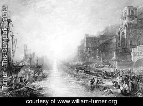 Turner - The Embarkation of Regulus, Ancient Carthage, engraved by Daniel Wilson 1816-92, 1838-52