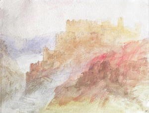 Turner - A Castle Above A Chasm, c.1841-44