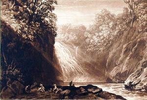 The Fall of the Clyde, engraved by Charles Turner 1773-1857, 1859-60