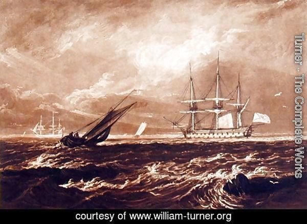 The Leader Sea Piece, engraved by Charles Turner 1773-1857 1859-61