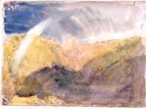Turner - Crichton Castle Mountainous Landscape with a Rainbow c.1818