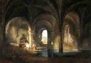 Turner - Refectory of Kirkstall Abbey, c.1798