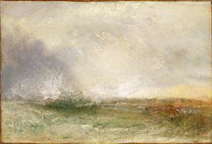Turner - Stormy Sea Breaking on a Shore, 1840-5