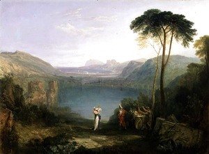 Turner - Lake Avernus Aeneas and the Cumaean Sibyl, c.1814-5