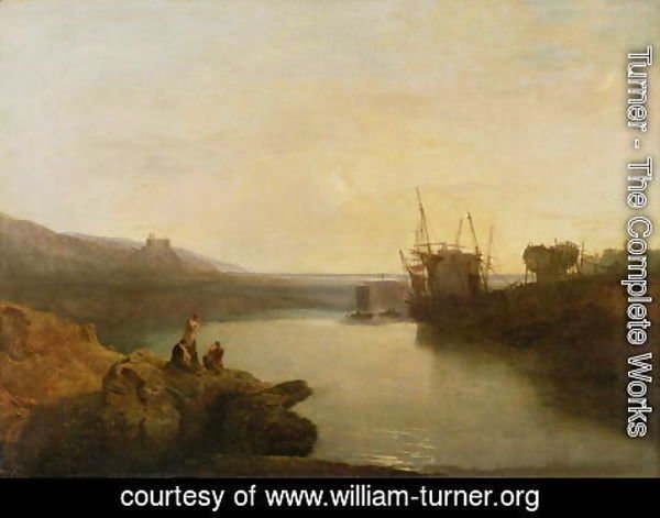 Turner - Harlech Castle, from Twgwyn Ferry, Summers Evening Twilight