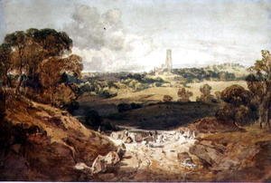 View of Fonthill from a Stone Quarry, c.1799