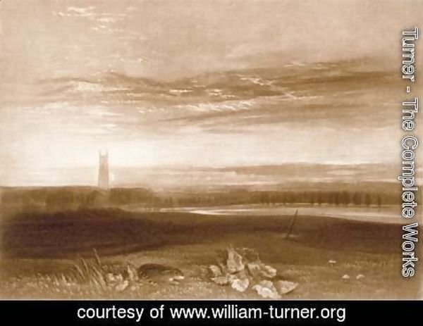 Turner - Gloucester Cathedral, from the Little Liber, engraved by the artist, c.1826