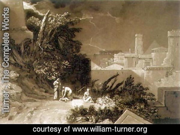 Turner - The Tenth Plague of Egypt, from the Liber Studiorum, engraved by William Say, 1816