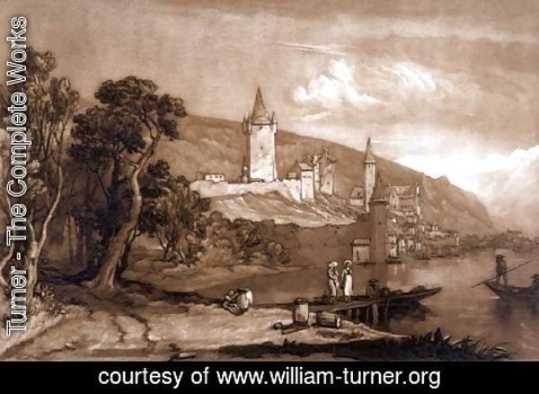 Turner - The Town of Thun, from the Liber Studiorum, engraved by Thomas Hodgetts, 1816