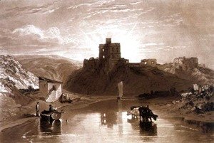 Norham Castle on the River Tweed, from the Liber Studiorum, engraved by Charles Turner, 1816