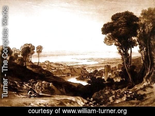 Turner - Junction of Severn and Wye, from the Liber Studiorum, 1811