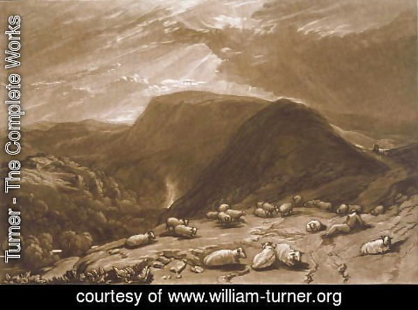 Turner - Hind Head Hill, from the Liber Studiorum, engraved by Robert Dunkarton, 1811