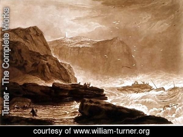 Turner - Coast of Yorkshire, from the Liber Studiorum, engraved by William Say, 1811