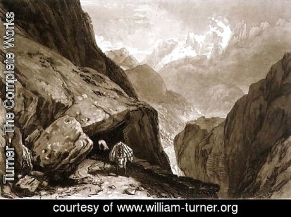 Turner - Mt. St. Gothard, from the Liber Studiorum, engraved by Charles Turner, 1808