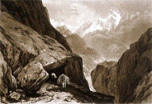 Mt. St. Gothard, from the Liber Studiorum, engraved by Charles Turner, 1808