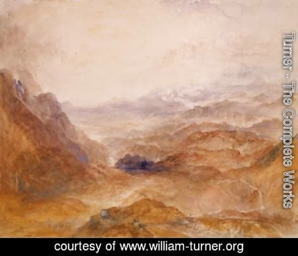 Turner - View along an Alpine Valley, possibly the Val d'Aosta