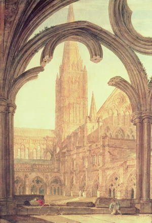 Turner - South View of Salisbury Cathedral from the Cloisters