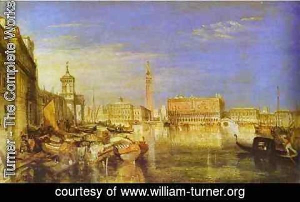 Turner - Bridge of Signs, Ducal Palace and Custom-House, Venice_ Canaletti Painting