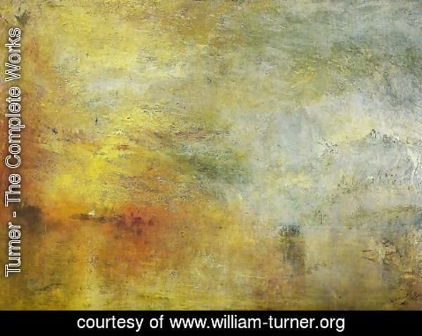 Turner - Sun Setting over a Lake