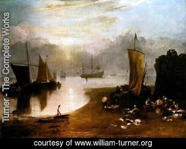 Turner - Sun Rising Through Vapor, Fisherman Cleaning and Selling Fis