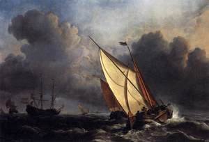 Dutch Fishing Boats in a Storm 1801