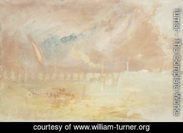 Turner - A view on the Mosel, possibly Coblenz, Germany