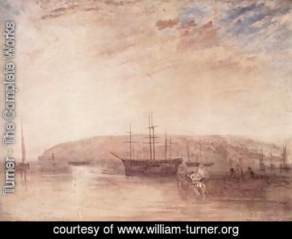 Turner - Ship traffic in front of the headland of East Cowes