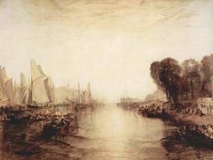 Turner - East Cowes Castle, the residence of J. Nash, The regatta sets out to moor