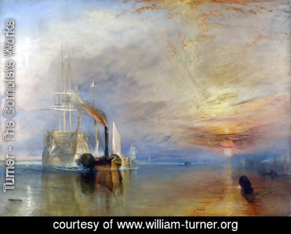 Turner - The 'Fighting Temeraire' tugged to her Last Berth to be broken up 1838-39