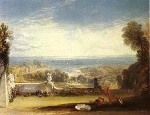 Turner - View From The Terrace Of A Villa At Niton  Isle Of Wight  From Sketches By A Lady
