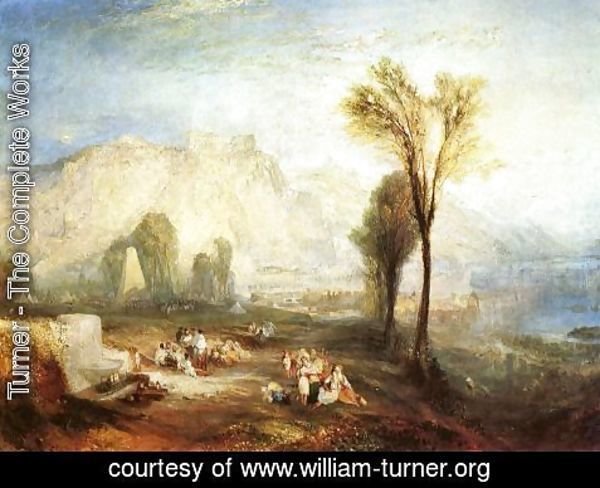 Turner - The Bright Stone of Honor (Ehrenbrietstein) and the Tomb of Marceau, from Byron's 'Childe Harold'
