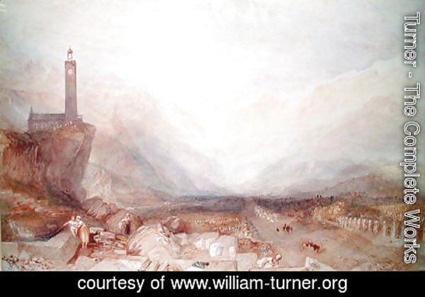 Turner - Mountain landscape with church